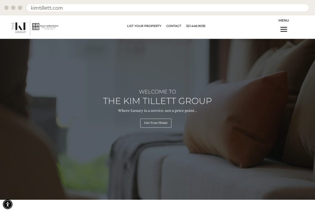 The Kim Tillett Group website by Ally Drez