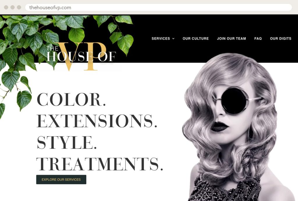 The House of VP website by Ally Drez